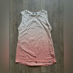 The North Face White and Pink Sleeveless Muscle Tee